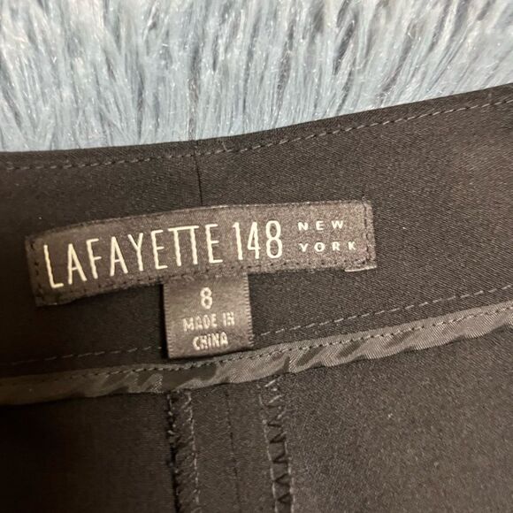 Lafayette 148 Black Wool Career Dress Pants Size 8 - Picture 2 of 6